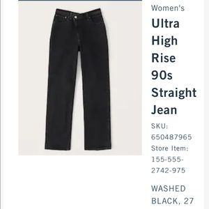 The 90’s Straight Ultra High Rise